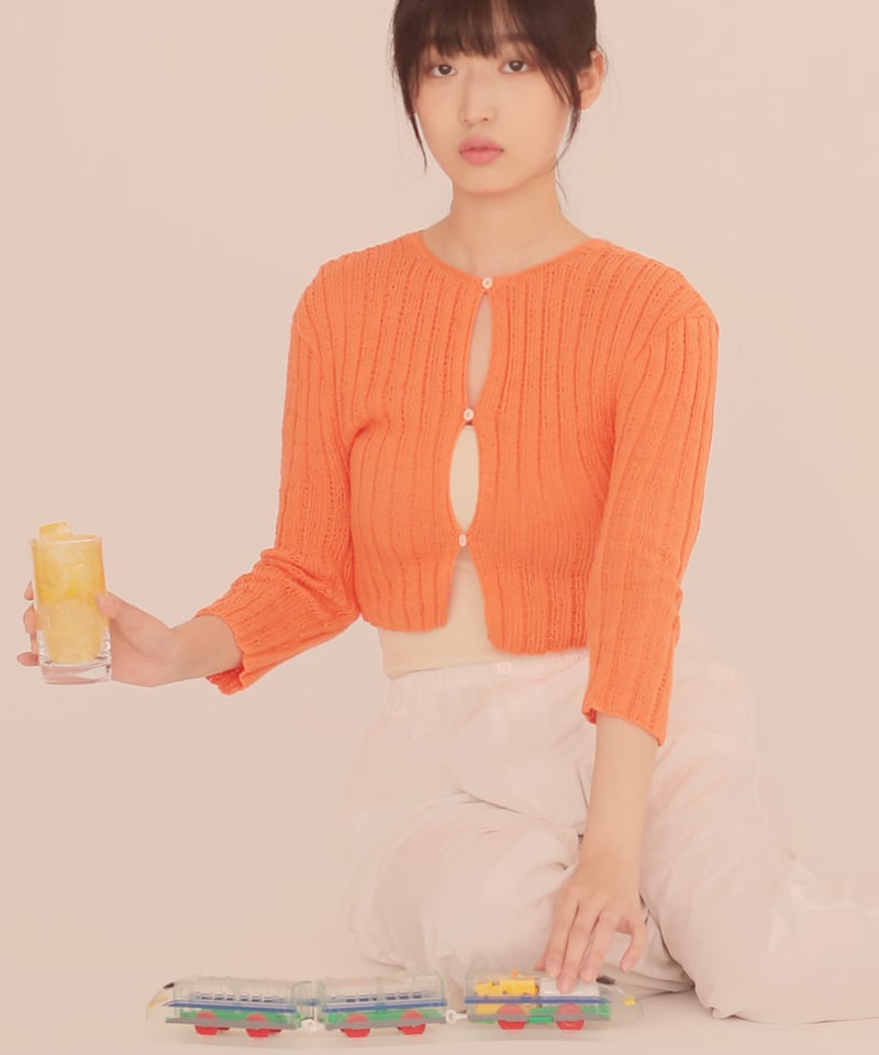 スリムでショートなカーディガンのキット | chocoshoe online store