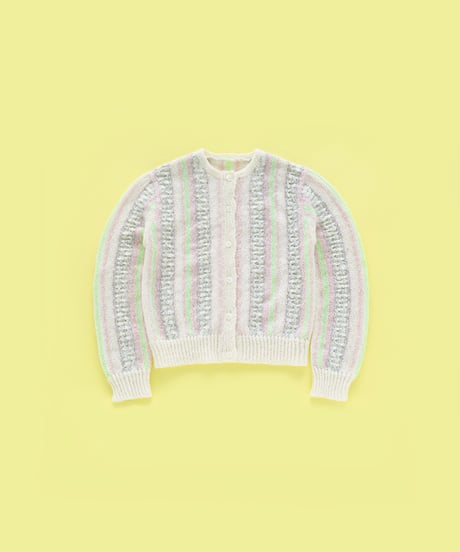 DARUMA PATTERN BOOK 10 ストライプのミックスカーディガン ［キット］