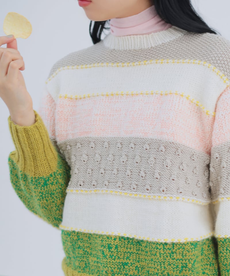 DARUMA PATTERN BOOK 9 カラーワークプルオーバーのキット Mさん