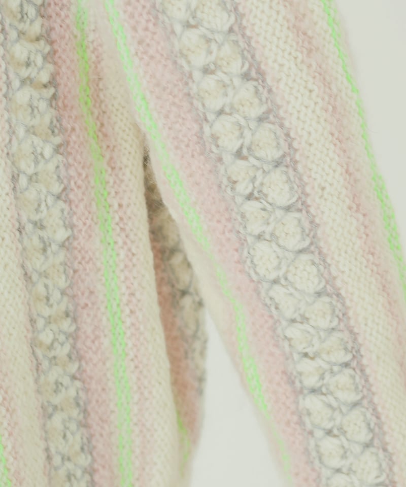 DARUMA PATTERN BOOK 10 ストライプのミックスカーディガン ［キット