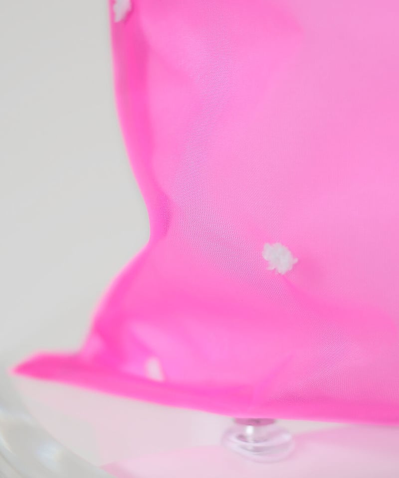 みずたまシースルーminiクッション ネオンピンク | chocoshoe online store