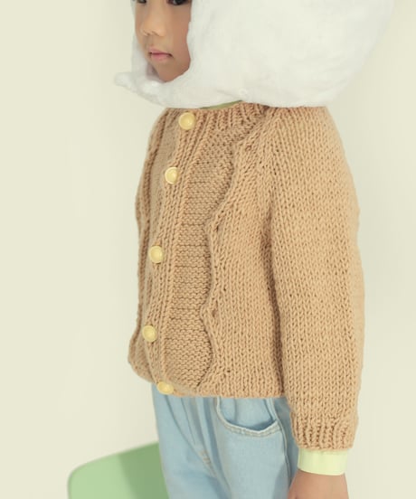 アイスクリームなキッズのカーディガンのキット　100サイズ