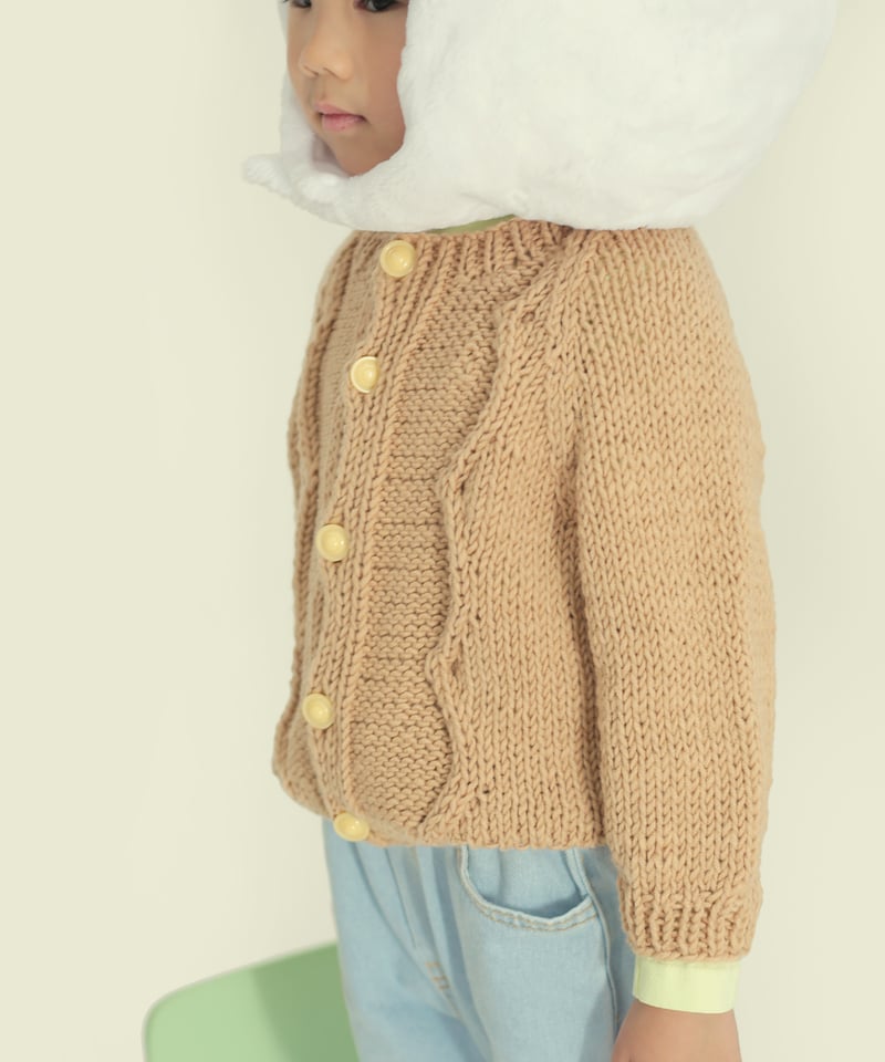 ICECREAMカーディガン アイスクリームなキッズのカーディガンのキット 100サイズ | chocoshoe