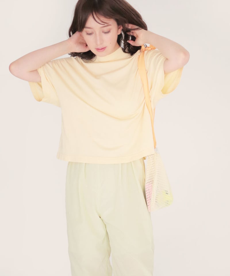 メッシュの巾着バッグ クリーム | chocoshoe online store