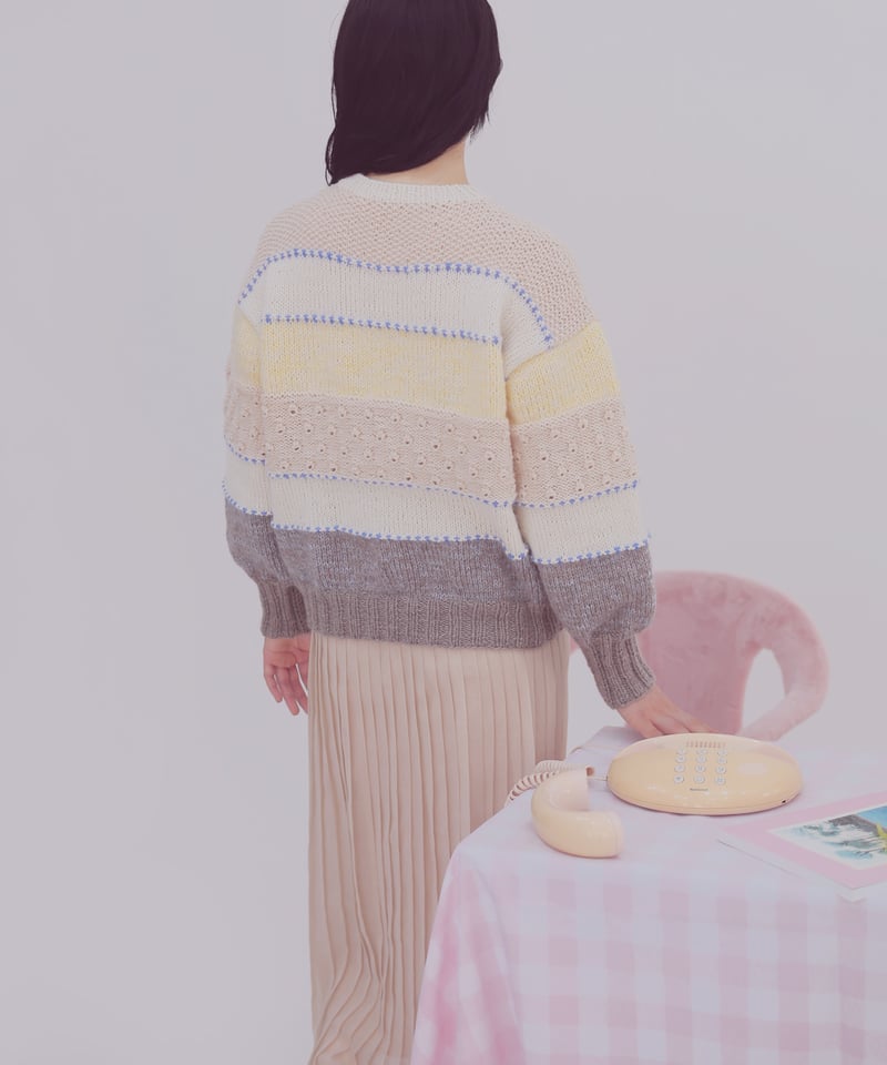 達磨ページ DARUMA PATTERN BOOK 9 カラーワークプルオーバーのキット