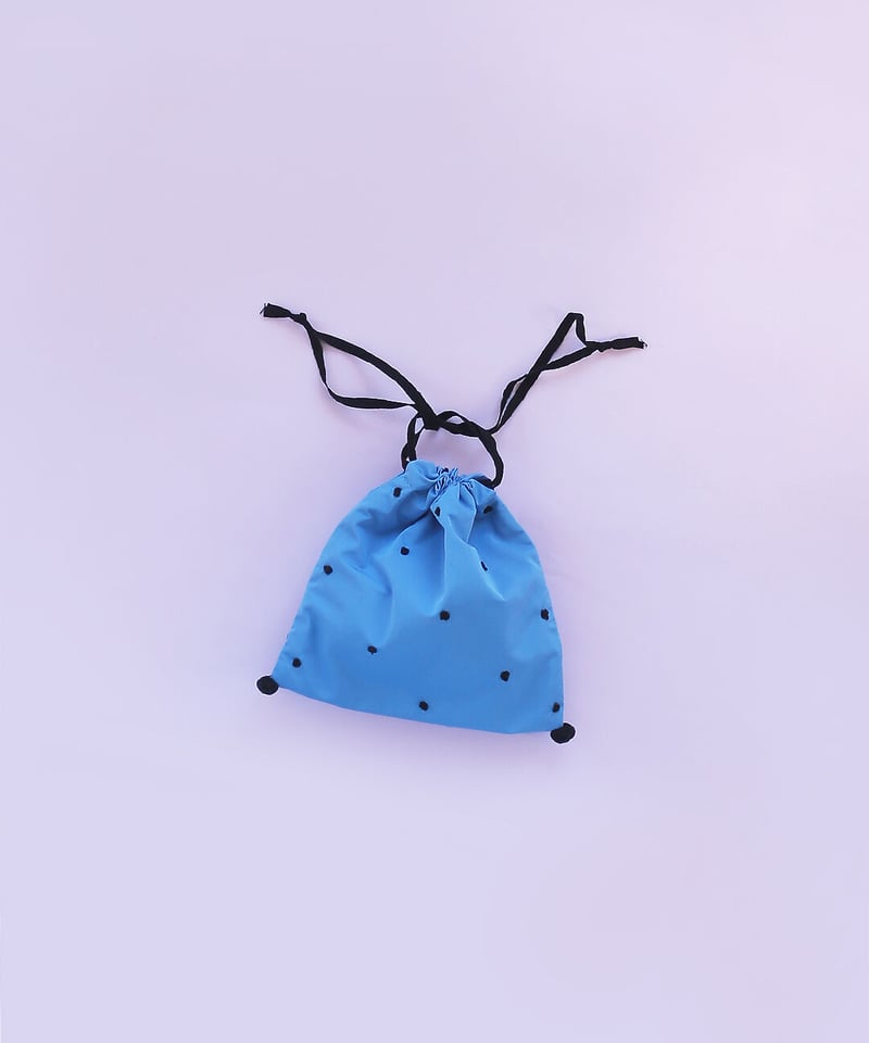 みずたま巾着ポーチ ブルー | chocoshoe online store