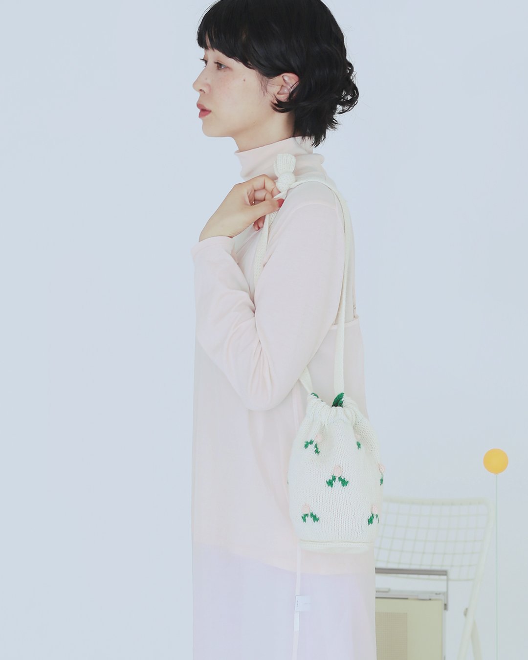 あしたのニット リトルフラワーバッグ［糸セット］ | chocoshoe