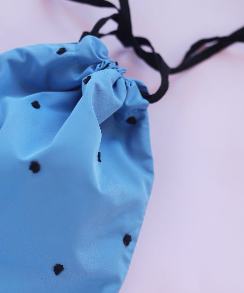 みずたま巾着ポーチ ブルー | chocoshoe online store