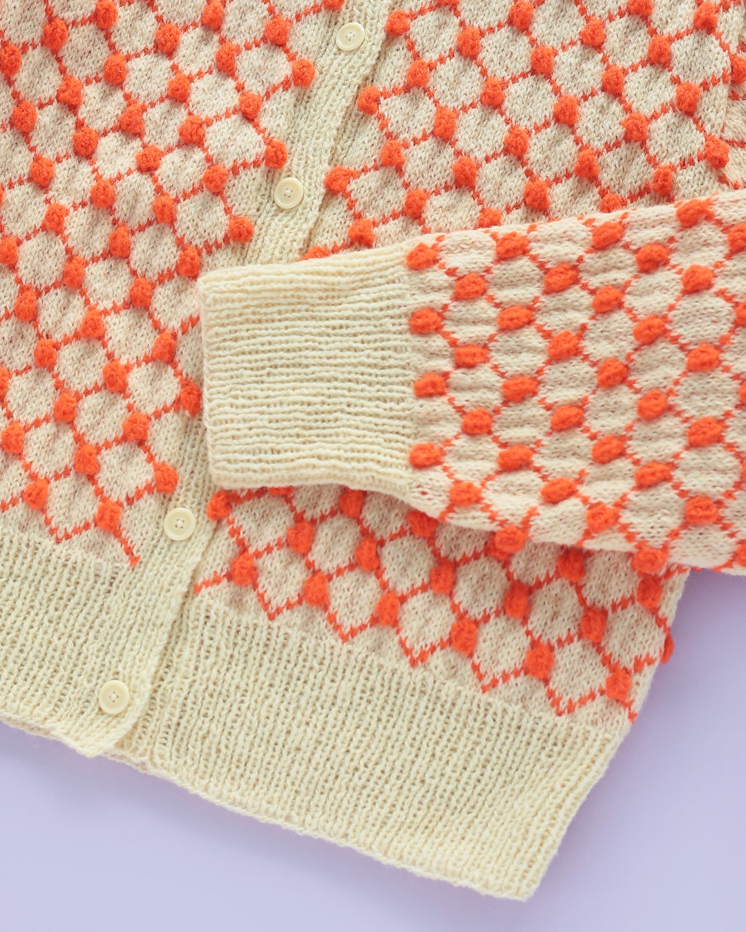 あしたのニット チュールドットのカーディガン［糸セット