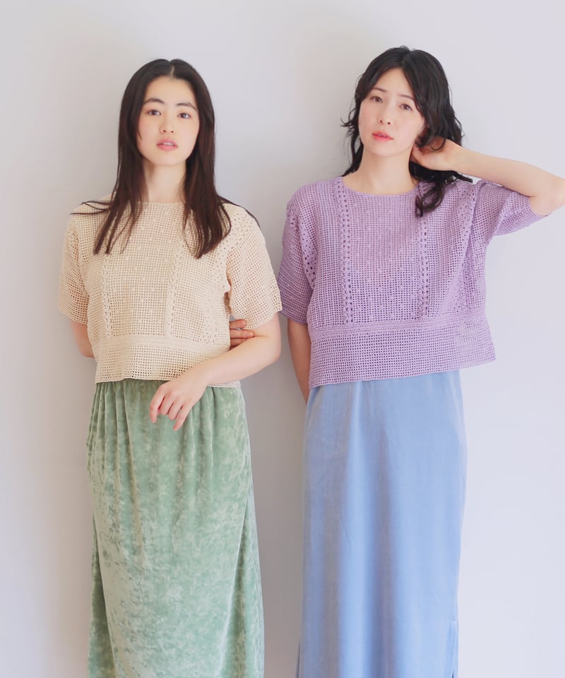 KRISVANASSCHE 14ss ポルカドット穴空きニット KRISVANASSCHE 14ss ポルカドット穴空きニット ポルカドットな