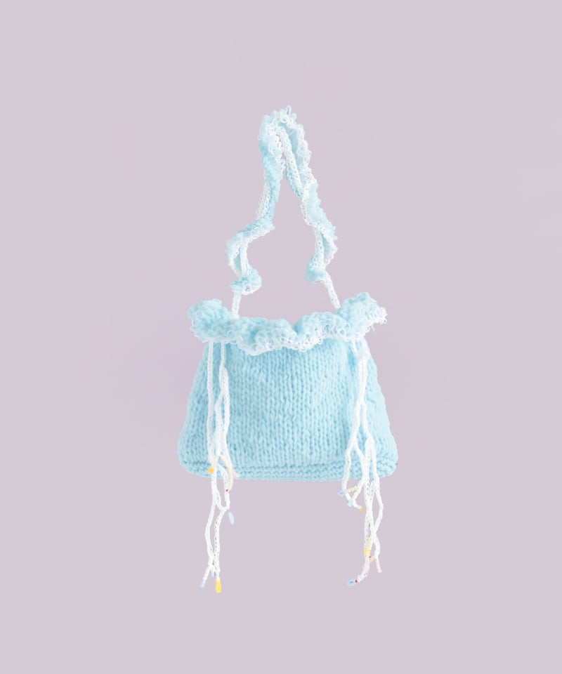 ★ハンドメイド★ ミニチュア ミニバッグ アイスブルー ドールアウトフィット ☆ハンドメイド☆ ミニチュア ミニバッグ アイスブルー ドール