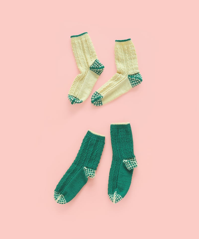 チェックスカラップソックスのキット | chocoshoe online store