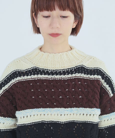 DARUMA PATTERN BOOK 8 オープンワークプルオーバーのキット