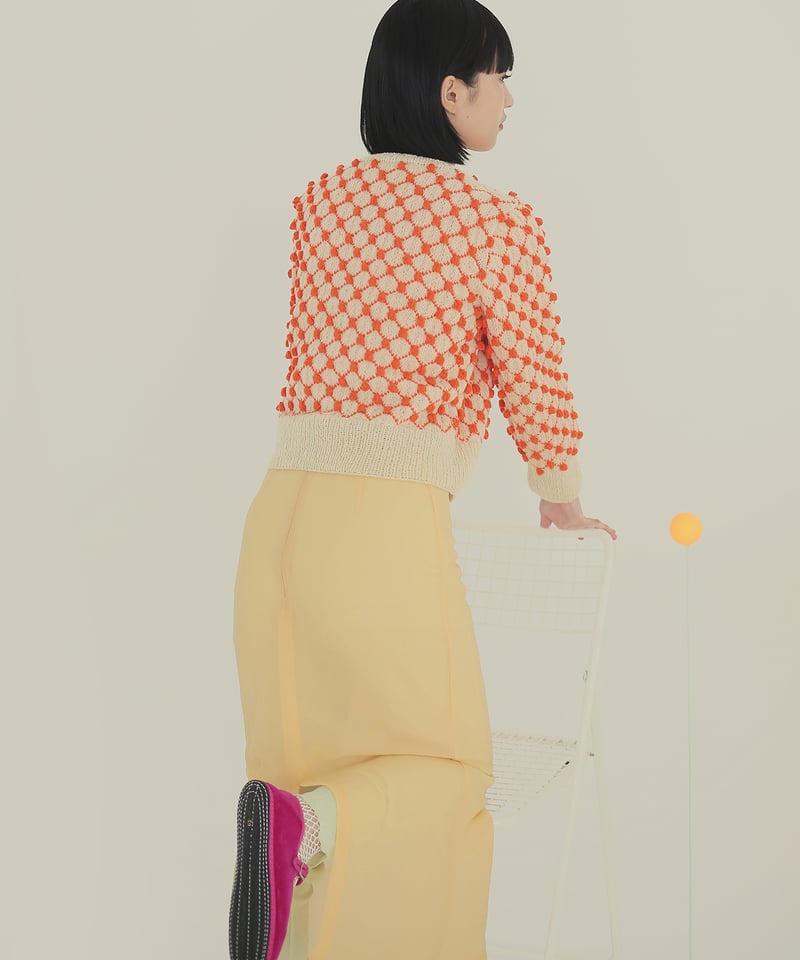 あしたのニット チュールドットのカーディガン［糸セット