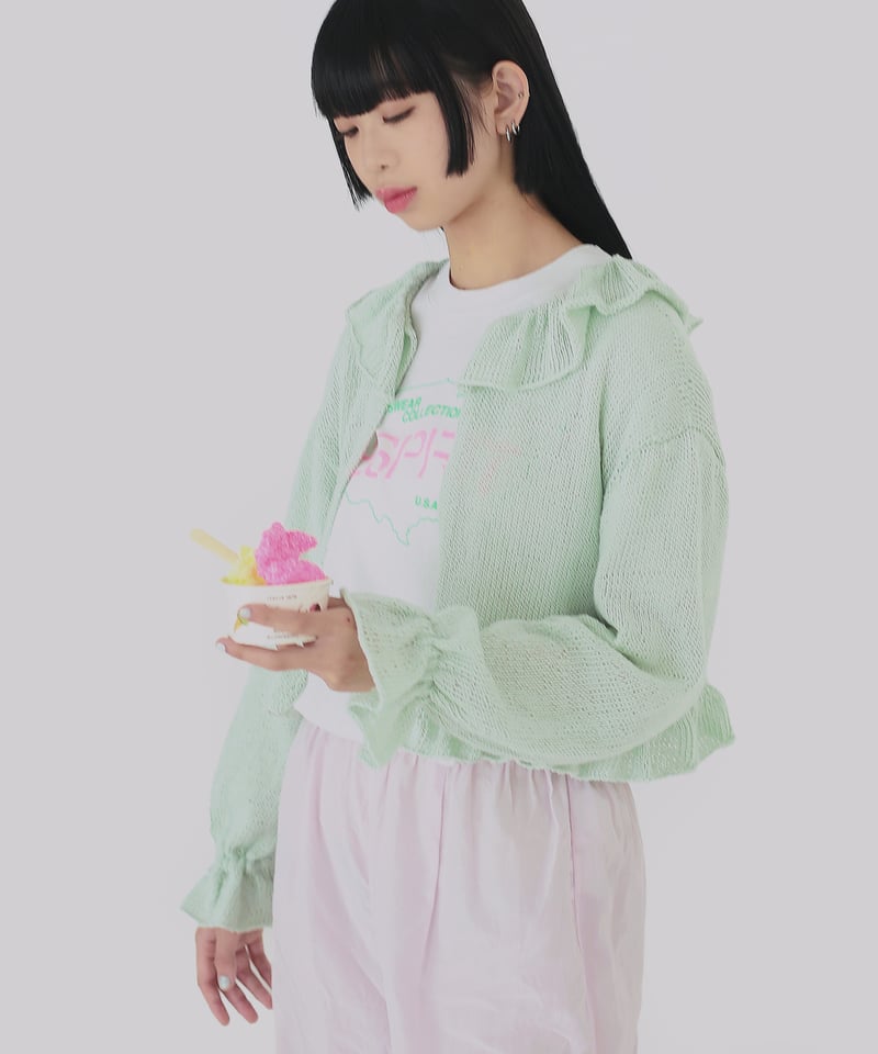 PUTUMAYO 猫耳 カーディガン フリル レース 森ガール ゴシック PUTUMAYO 猫耳 カーディガン フリル レース 森ガール ゴシック
