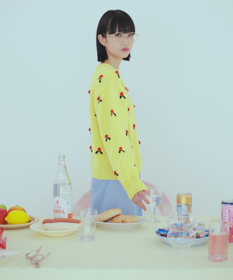 あしたのニット リトルフラワープルオーバー［糸セット