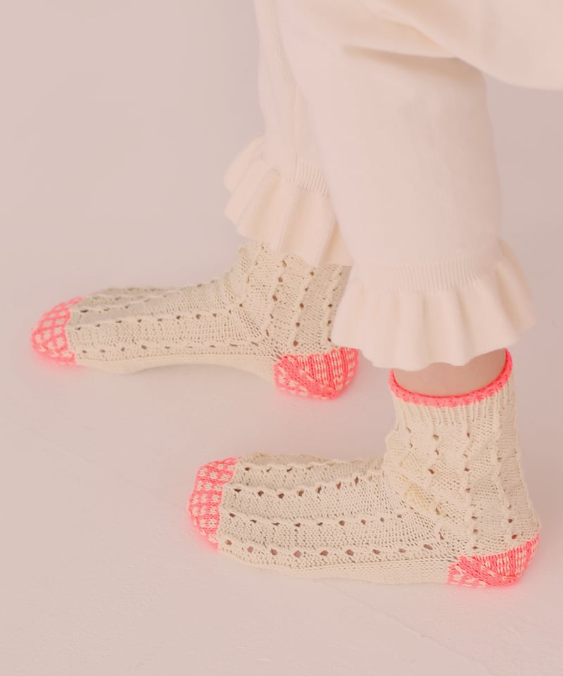 チェックスカラップソックスのキット | chocoshoe online store