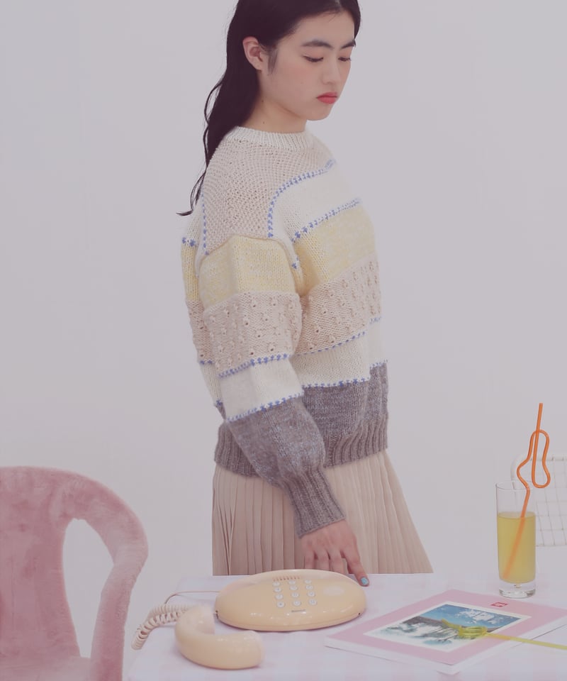 DARUMA PATTERN BOOK 9 カラーワークプルオーバーのキット | chocos