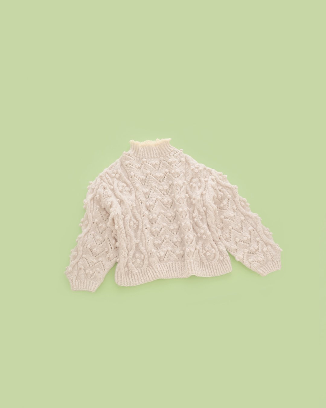 TRESOR by lana チュチュニット セール】 金ボタン無撚糸ニットベスト（オフホワイト/グレー