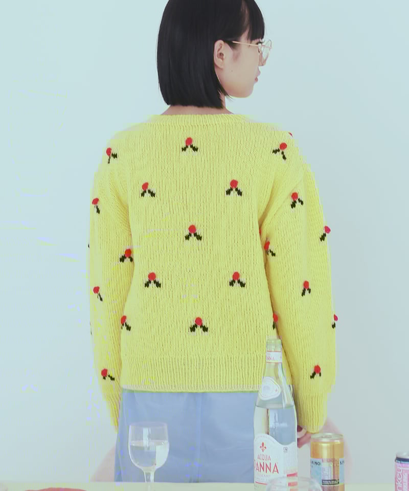 あしたのニット リトルフラワープルオーバー［糸セット