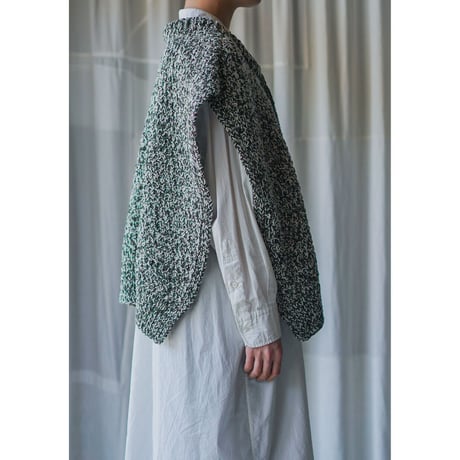 MARU TO / Handknit Cable Vest (2022AW) / MIX