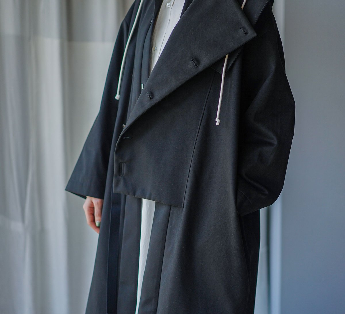 MARU TO / Hoodie Work Coat (2022AW) / BLACK | c...