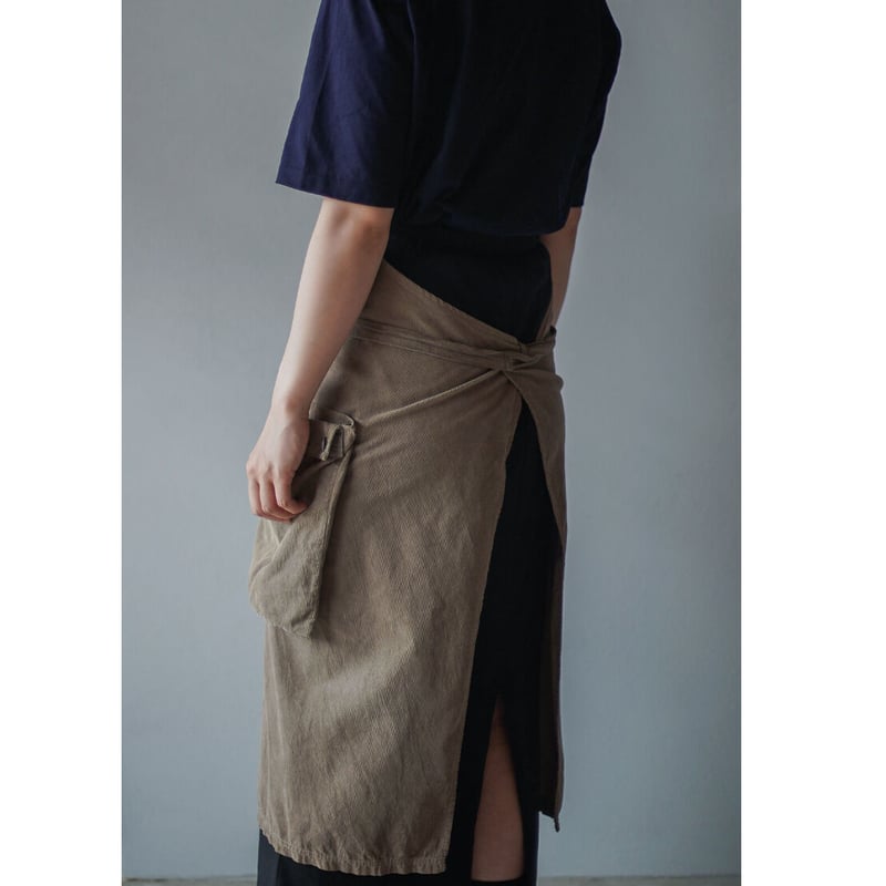 MARU TO マルト　リネン　エプロン　タグ付未使用　定価18,800円 MARU TO / Packable Apron / logwood / cont別注 | c
