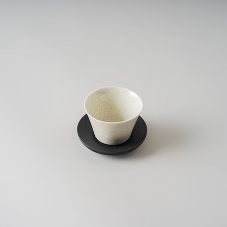 南景製陶園 / 高台碗 / 白 / 墨貫入