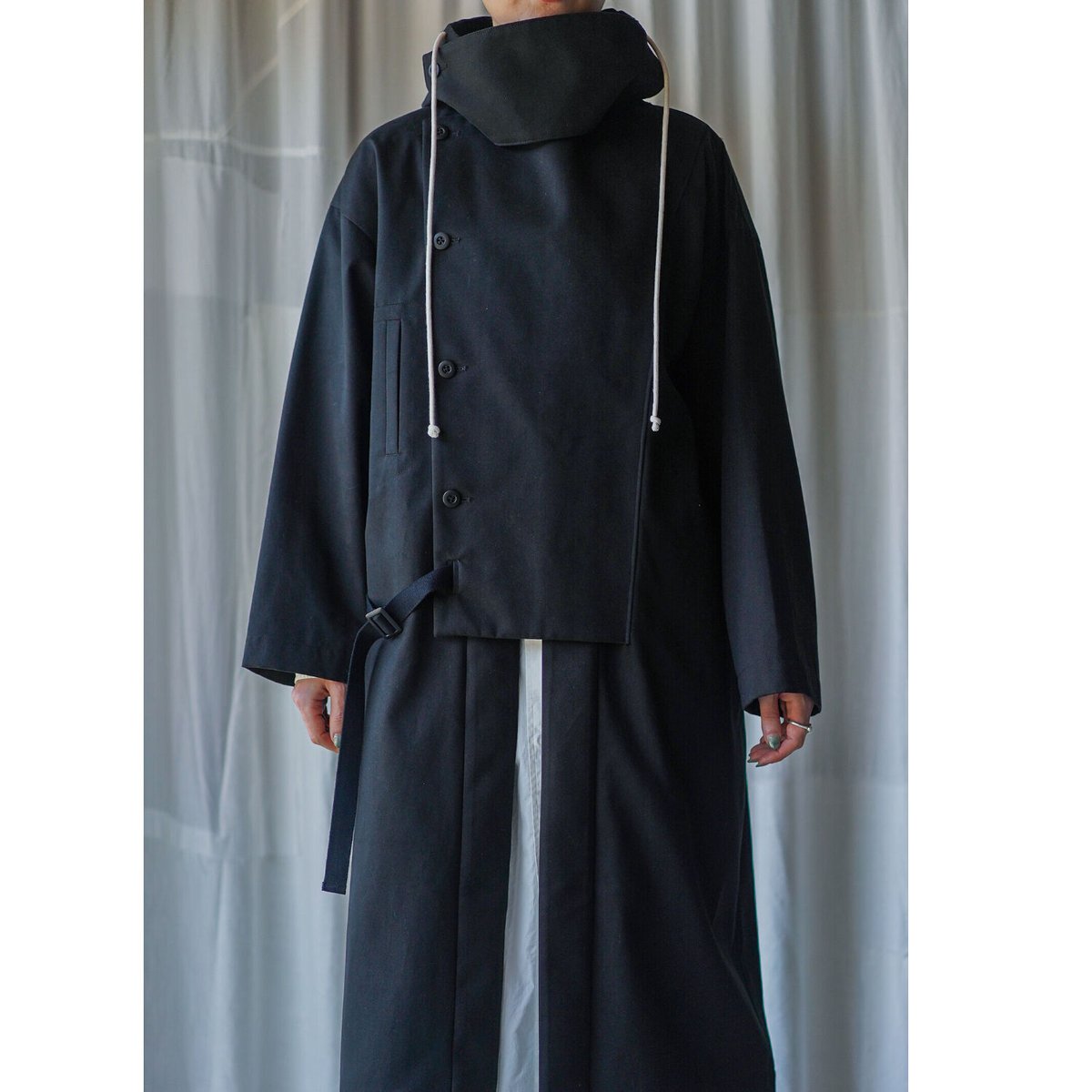 MARU TO / Hoodie Work Coat (2022AW) / BLACK | c...