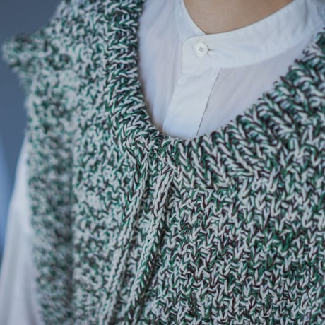 MARU TO / Handknit Cable Vest (2022AW) / MIX