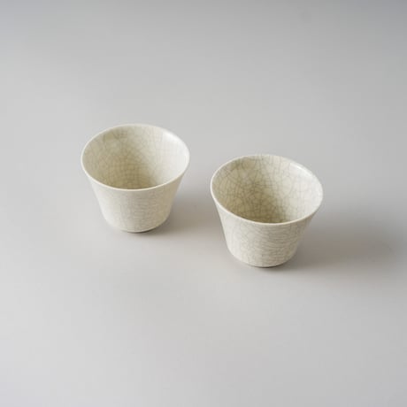 南景製陶園 / 高台碗 / 白 / 墨貫入