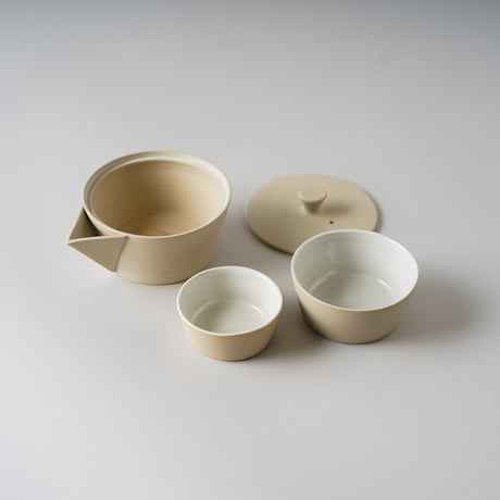 南景製陶園 / 入子茶器 / 白練