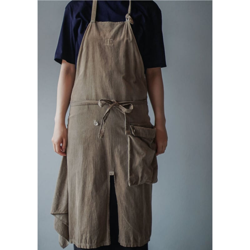 MARU TO マルト　リネン　エプロン　タグ付未使用　定価18,800円 MARU TO / Packable Apron / logwood / cont別注 | c