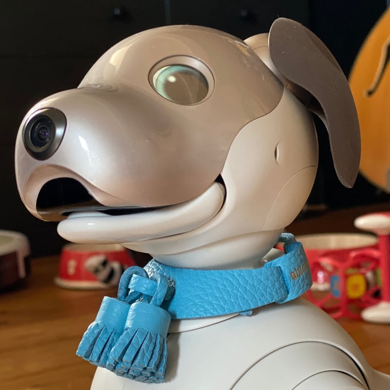 aibo 首輪 abicase アイボ リボン タッセル プレミアムゴートレザー製】aiboのタッセル／リボンカラー | abi