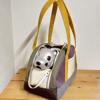 【 abiBag 1点限定品 】 ボストントート／クレイジーカラー／レザー底鋲付