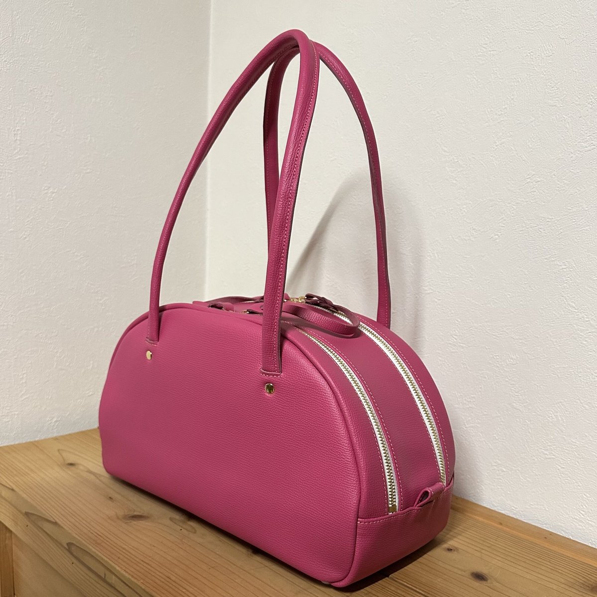 薄ピンク　ボストンレザーバッグ ボストンバッグ (レディース)通販｜J'aDoRe JUN ONLINE