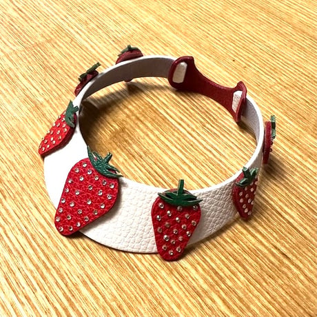 【受注製作】いちごの首輪