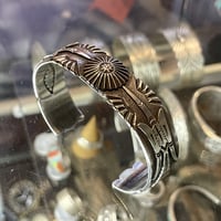 indian jewelry "Raye johnson(navajo)" peyote bird bangle