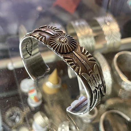 indian jewelry "Raye johnson(navajo)" peyote bird bangle