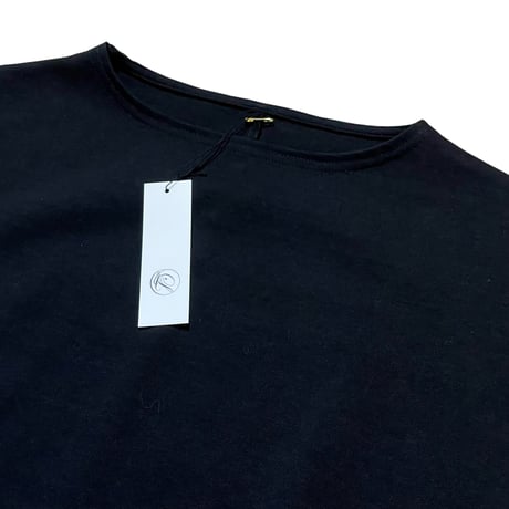 Linen ya"delave long sleeve border T-shirs"(black solid)women's