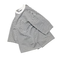 FLISTFIA"1/2 sleeve side slit T-shirts"(white×black) unisex