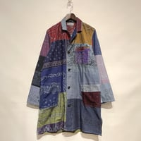 Slow Hands "bandana patch work coat"(ice gray asst)unisex-(M)