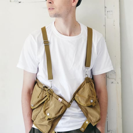 dip ltd"riptop nylon×utility bib"(unisex)