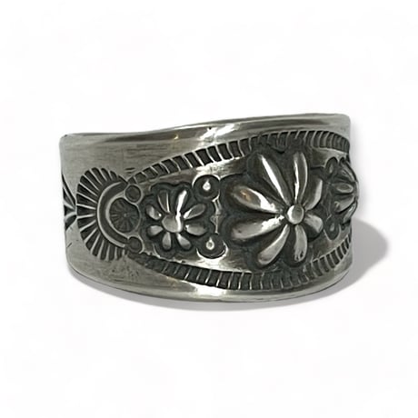 indian jewelry " Edison Sandy Smith(navajo)" emboss stampwork ring (18)