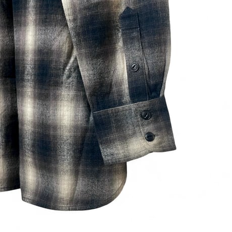H.UNIT"Flannel check shirt"(black) unisex