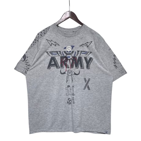 Slow Hands"hand drawing & embroidery indian sunrays S/S Tee"(gray)unisex