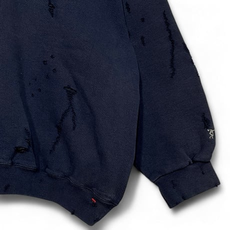 SUBTLE Re label "used damage sweat" (unisex) C