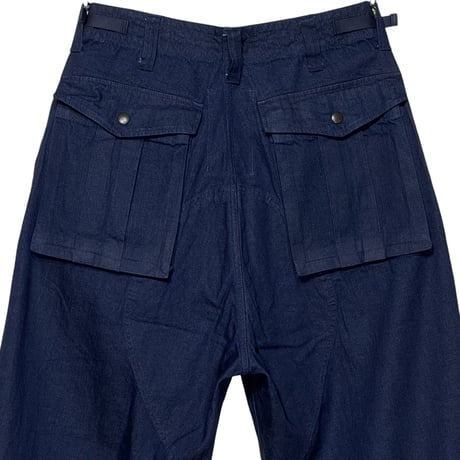MOBTARIA"flight zip trousers"(indigo) unisex