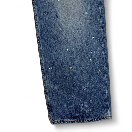 H.UNIT"13.5oz denim paint 5P used wash"(indigo) unisex