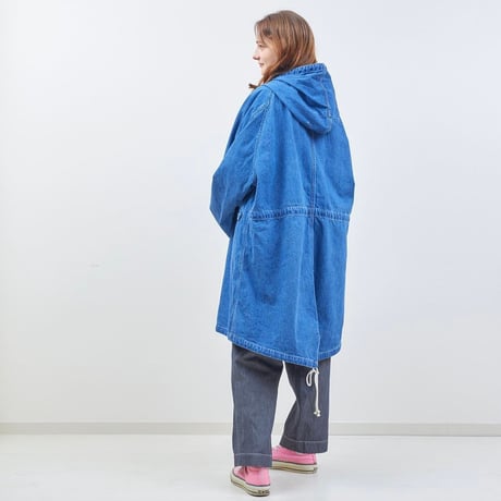 H.UNIT "Denim mods coat washed"(indigo) unisex